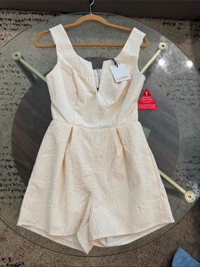 Cream Textured Mini Dress